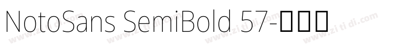 NotoSans SemiBold 57字体转换
